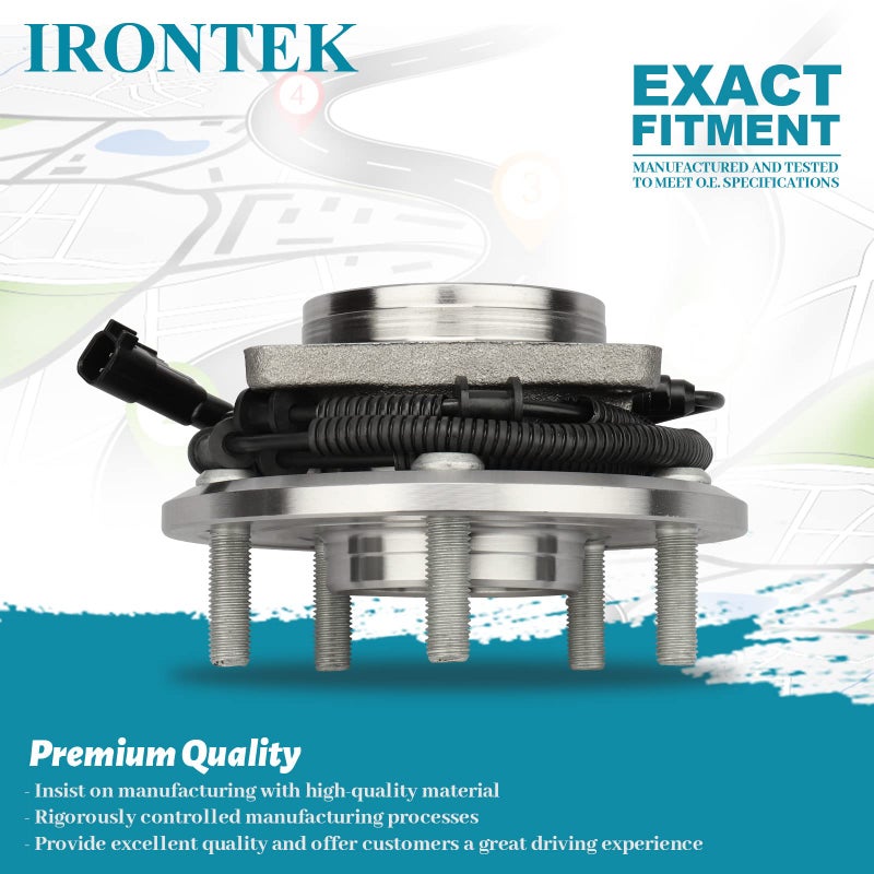IRONTEK 512360 Rear Wheel Hub and Bearing Assembly Compatible for Chrysler 2008-2012 Town & Country, for Dodge 2008-2012 Grand Caravan, for VW 2009-2012 Routan; 5-Lug w/ABS Wheel Bearing and Hub - Image 4